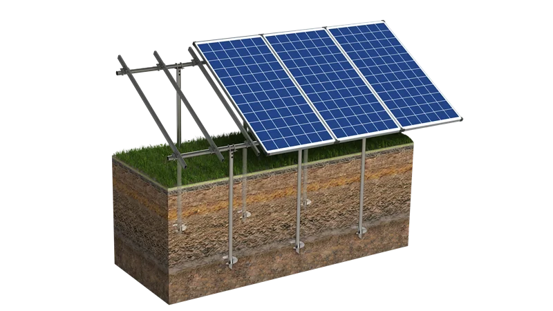 Solarpark auf Schraubpfahl-Fundamenten